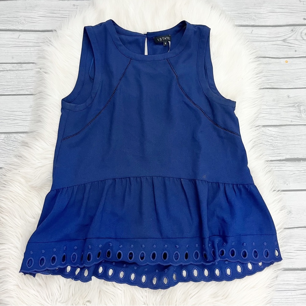 1. State Navy Blue Sleeveless Top